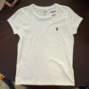 Polo by Ralph Lauren White Tee with Navy Logo